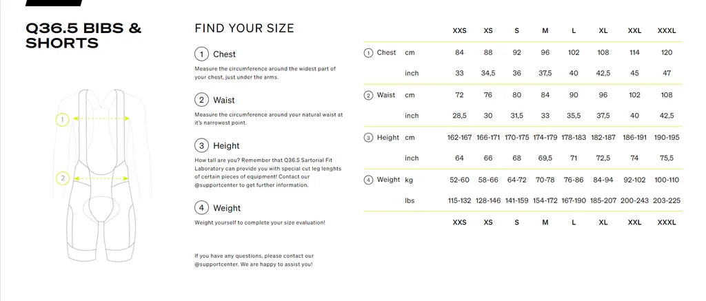Q36.5 BIB SHORTS MEN - SALOPETTE UNIQUE MOD24
