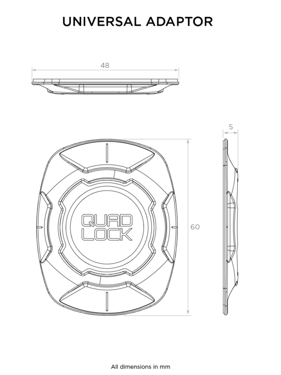 QUAD LOCK UNIVERSAL ADAPTOR