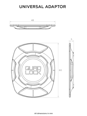 QUAD LOCK UNIVERSAL ADAPTOR