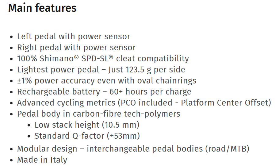 ASSIOMA PRO RS-2 POWER METER PEDAL