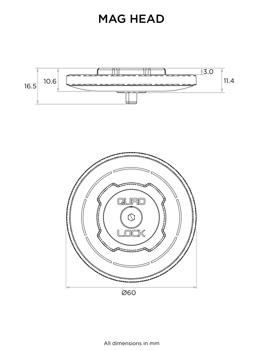 QUAD LOCK MAG HEAD | CAR/DESK