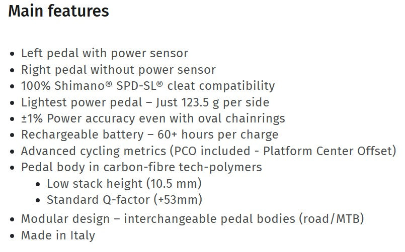 ASSIOMA PRO RS-1 POWER METER PEDAL