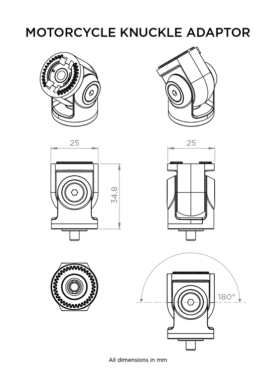 QUAD LOCK KNUCKLE ADAPTOR | MOTORCYCLE/SCOOTER