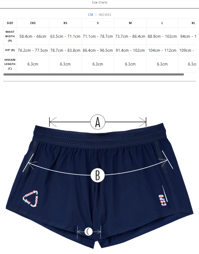 CSPD - RUNNING SHORTS UNISEX KMS EVO