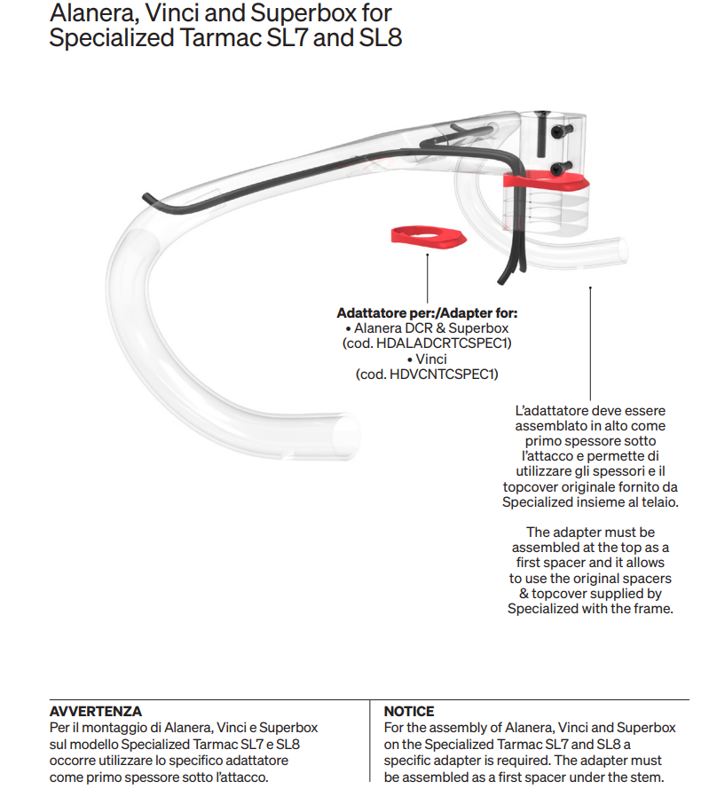 DEDA ALANERA/SUPERBOX DCR TOP COVER ADAPTER