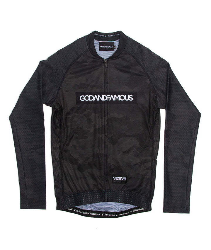 GOD&FAMOUS JERSEY BLACK CAMO LS