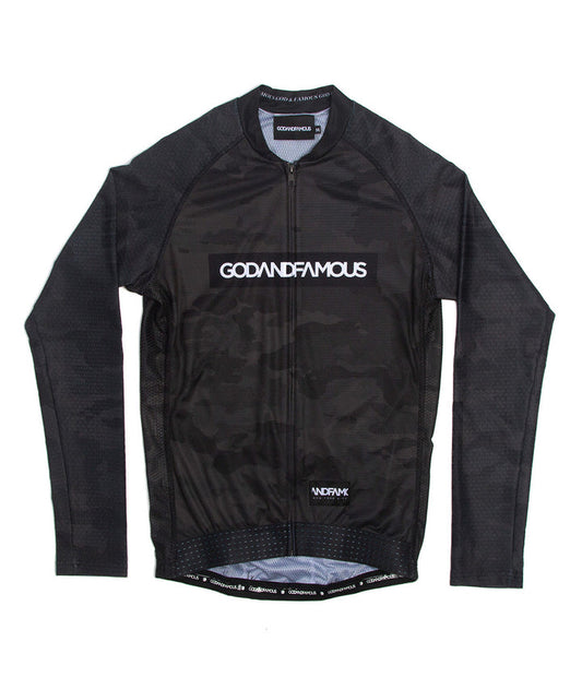 GOD&FAMOUS JERSEY BLACK CAMO LS