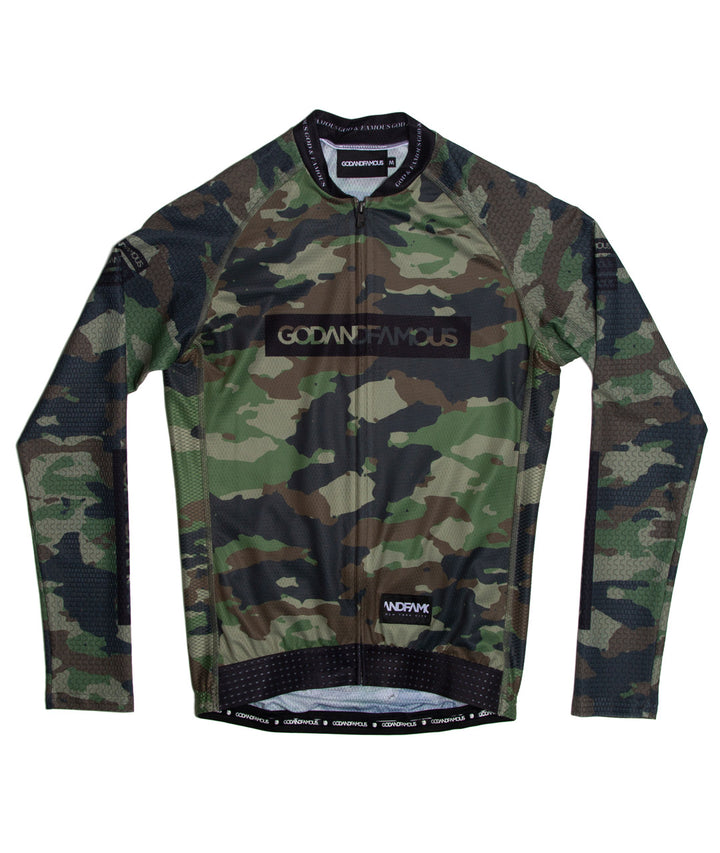 GOD&FAMOUS JERSEY WOODLAND CAMO LS
