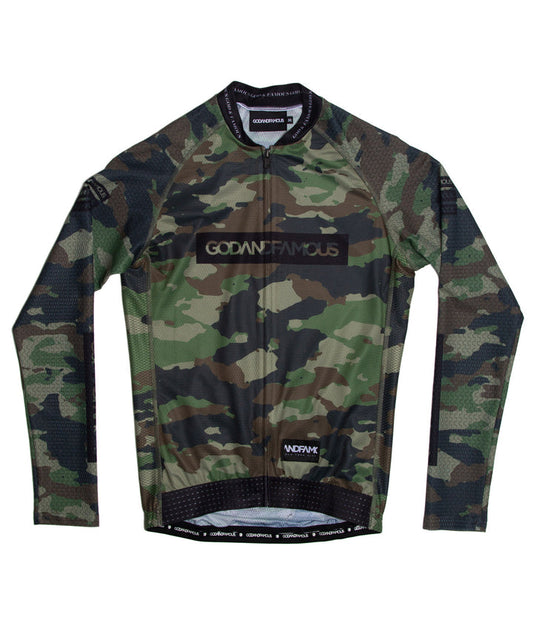 GOD&FAMOUS JERSEY WOODLAND CAMO LS
