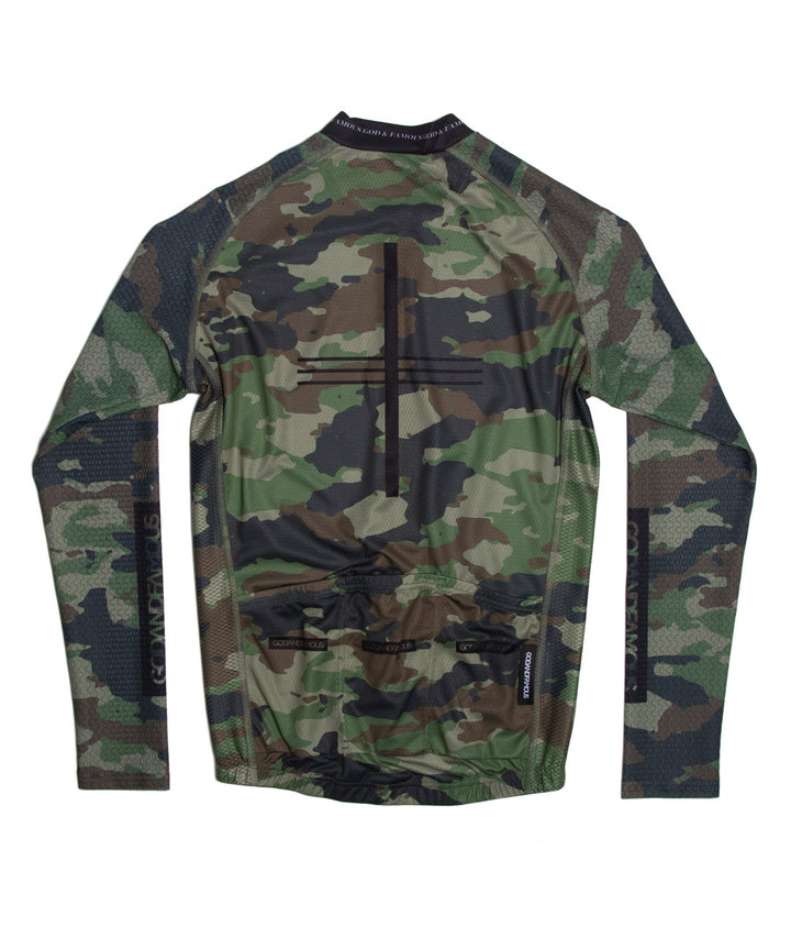 GOD&FAMOUS JERSEY WOODLAND CAMO LS