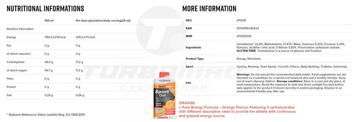NAMEDSPORT SPORT GEL 25ML