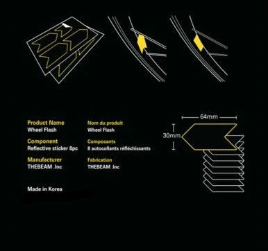 THE BEAM WHEEL FLASH REFLECTIVE STICKER