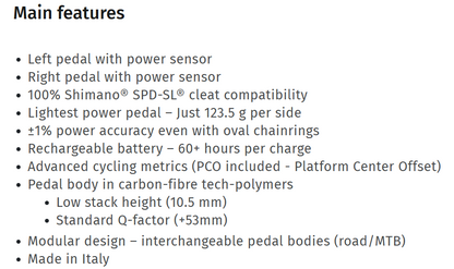 ASSIOMA PRO RS-2 POWER METER PEDAL