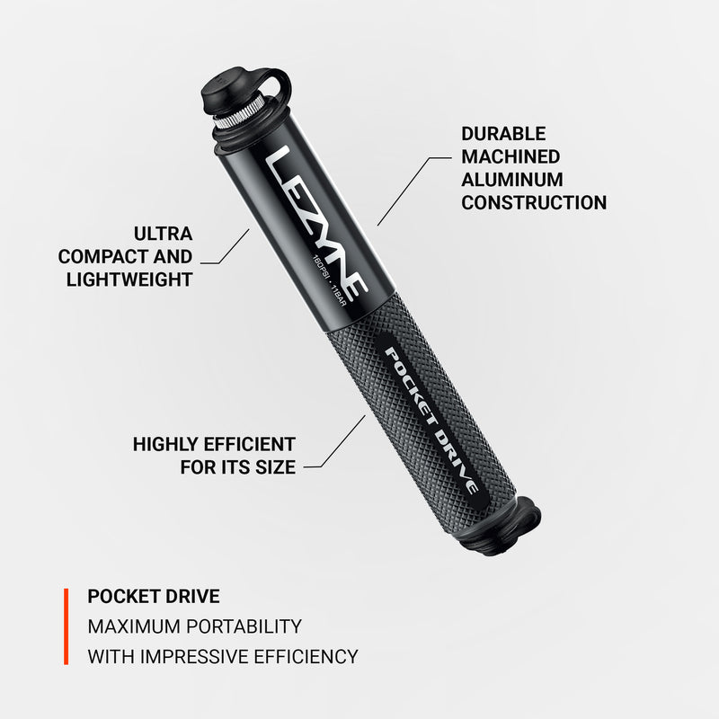 LEZYNE POCKET DRIVE 160PSI HANDPUMP