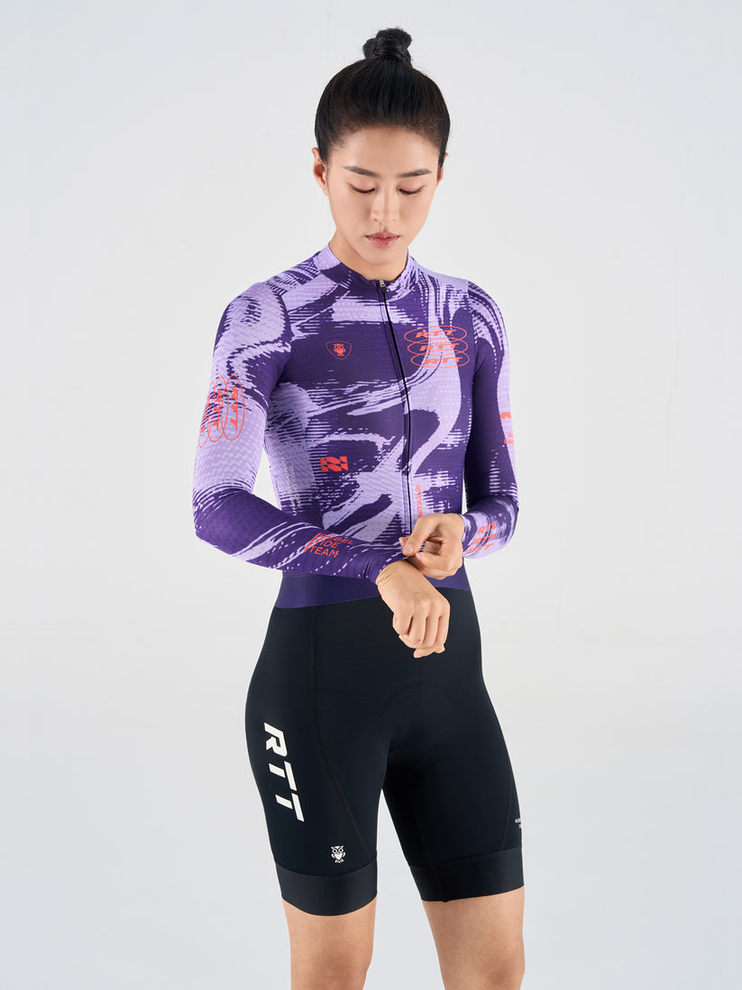 RTT UNISEX - ABSTRACT PURPLE 10 LONG SLEEVE JERSEY