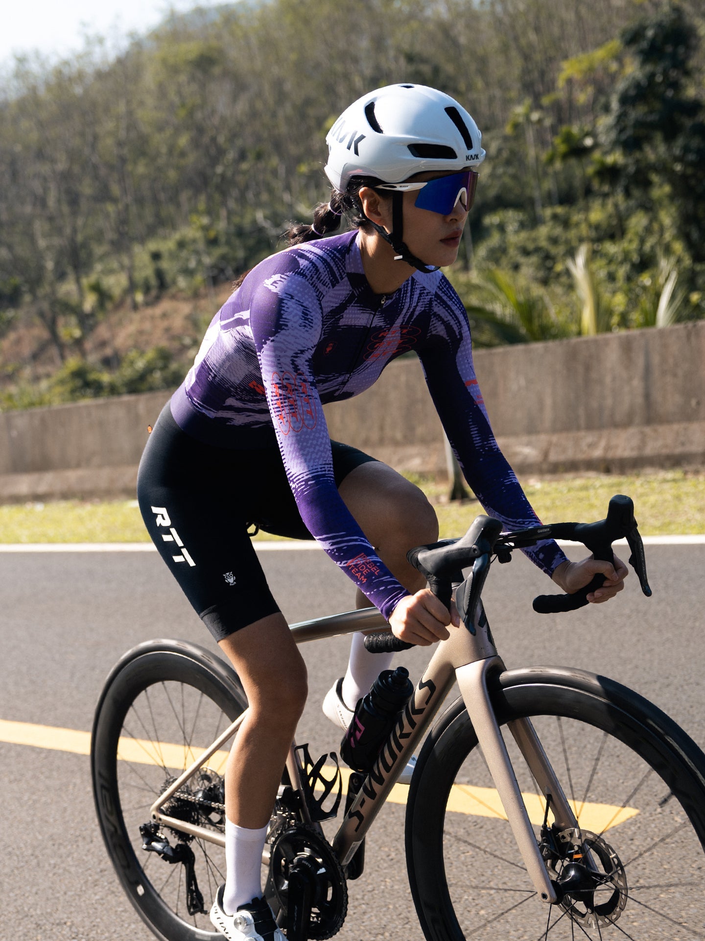 RTT UNISEX - ABSTRACT PURPLE 10 LONG SLEEVE JERSEY