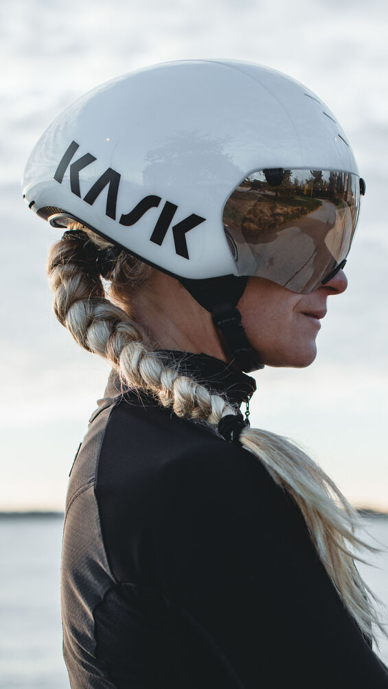 KASK BAMBINO PRO with CLEAR VISOR-WHITE