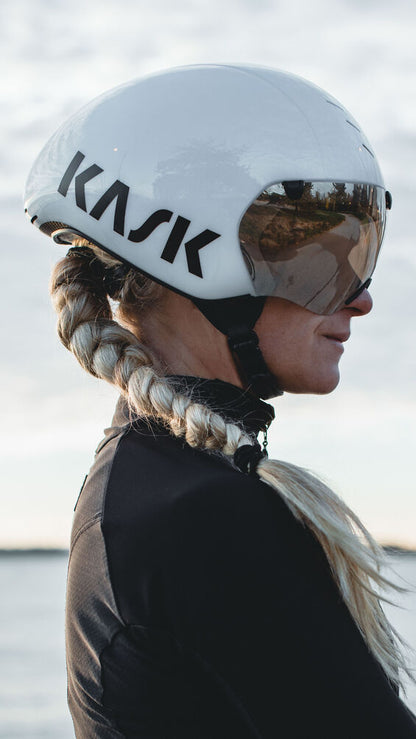 KASK BAMBINO PRO with CLEAR VISOR-WHITE
