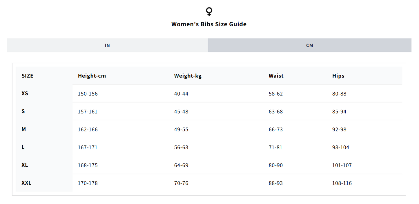 RTT WOMEN CARGO BIB - BLACK