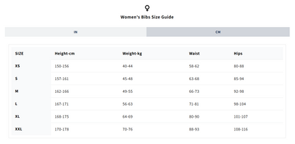 RTT WOMEN CARGO BIB - BLACK